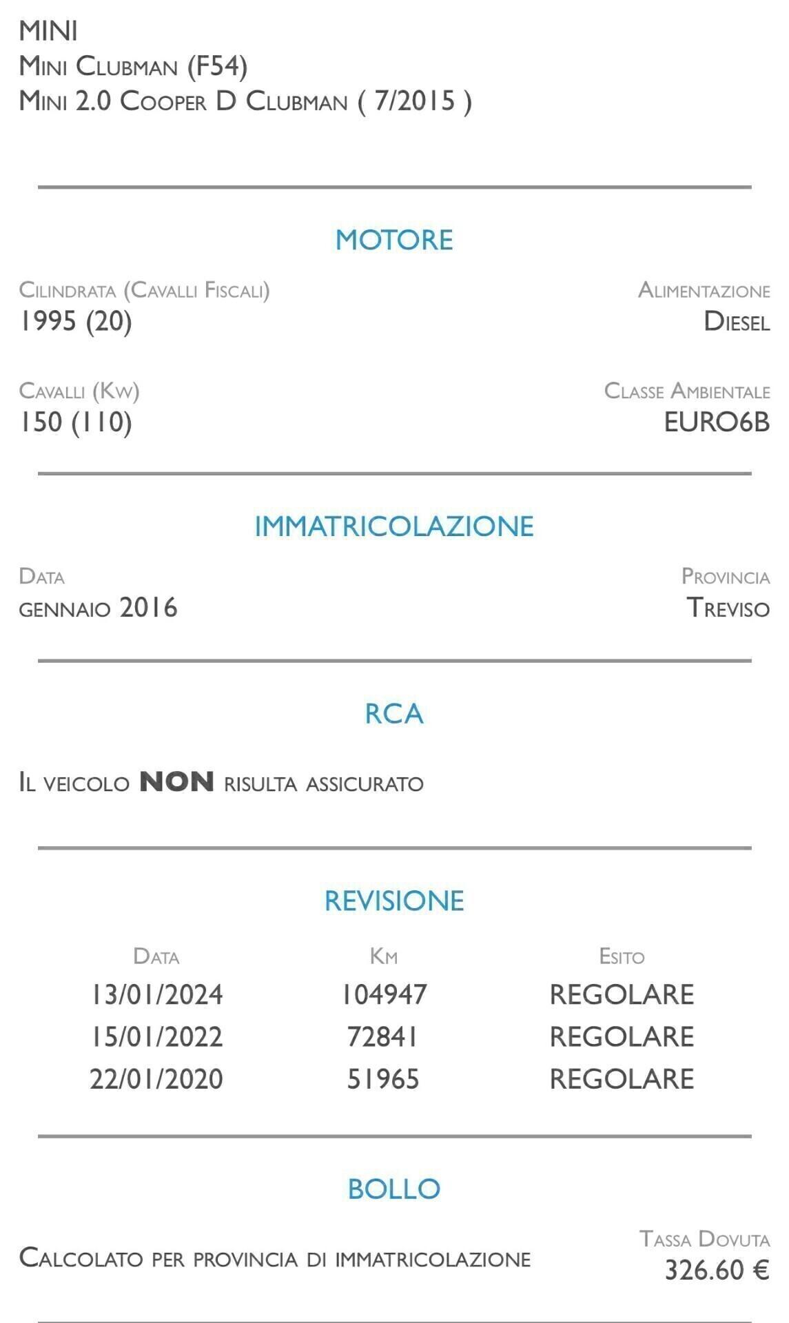 Mini Cooper D Clubman 2.0 Hype - UNICO PROPRIETARIO