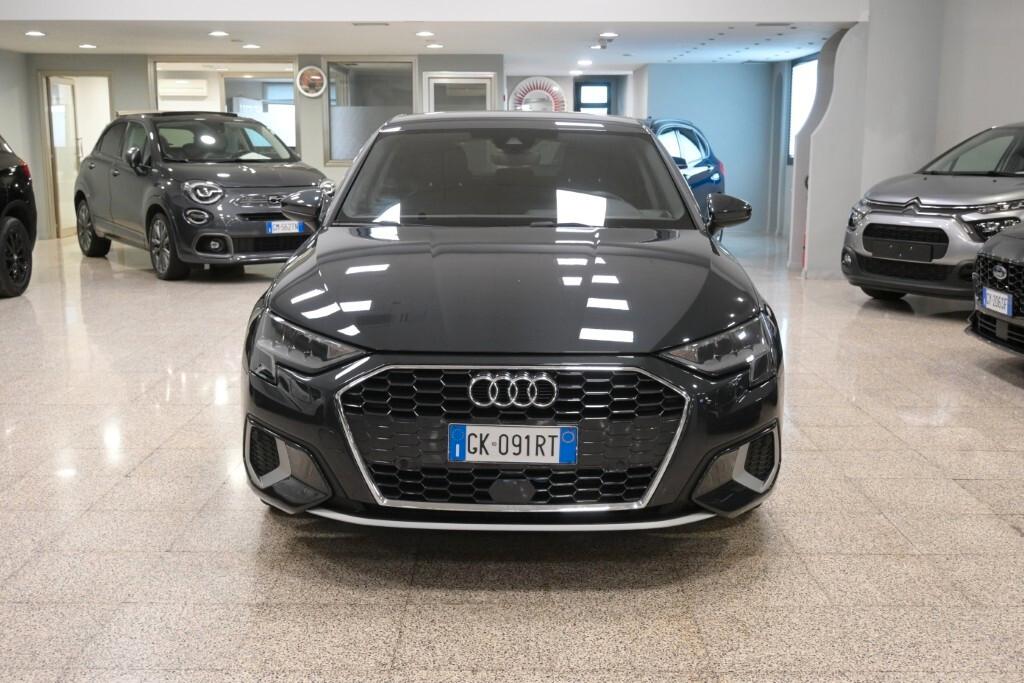 AUDI A3 SPORTBACK 35 TDI 150CV S-TRONIC BUSINESS ADVANCED ( FARI LED - VIRTUAL COCKPIT - ADAPTIVE CRUISE - CLIMA BIZONA - NAVI - MIRROR - SENSORI POST. - TELECAMERA POST. - CERCHI 18 )