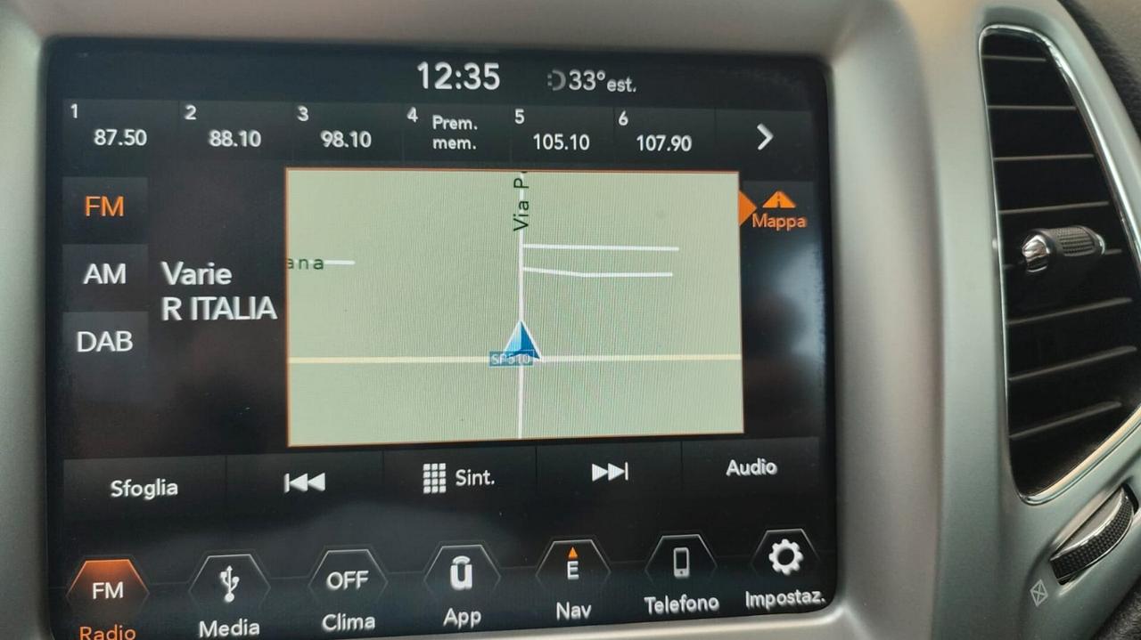 Jeep Compass 1.6 MJT 120 CV TELECAMERA NAVIGATORE INTERNI IN PELLE