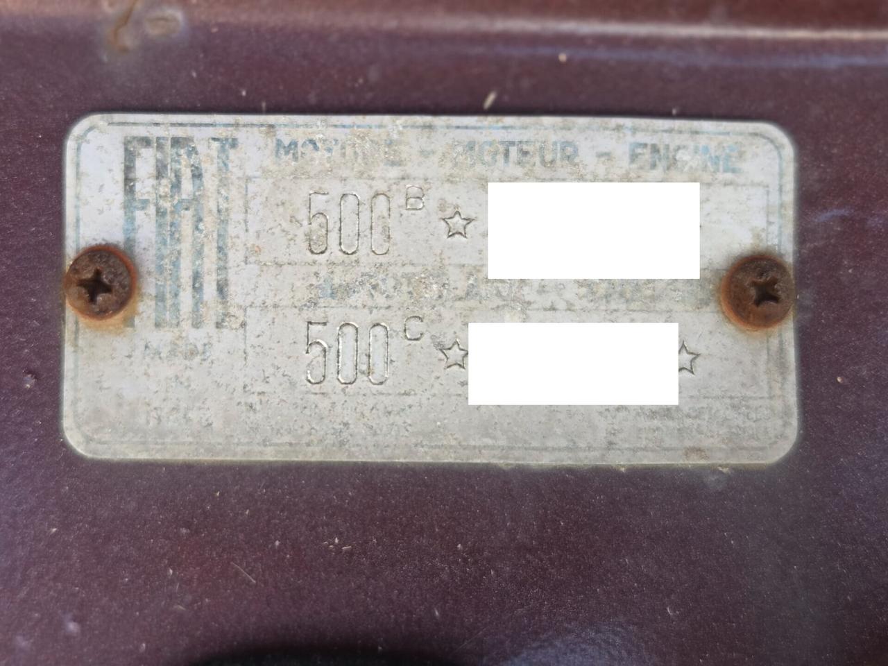 Fiat Topolino 500C BELVEDERE METALLICA -DA RESTAURO-