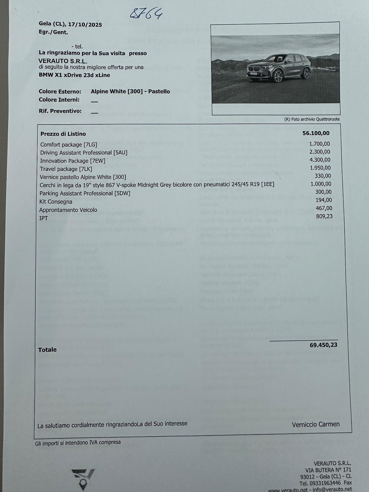 BMW X1 xdrive23d XLine possibilità noleggio no scoring