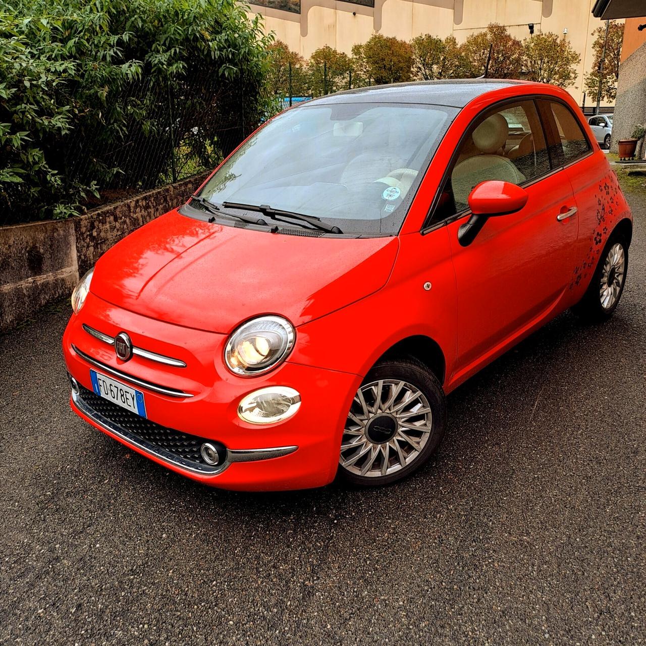 Fiat 500 color CORALLO - Tetto PANORAMICO