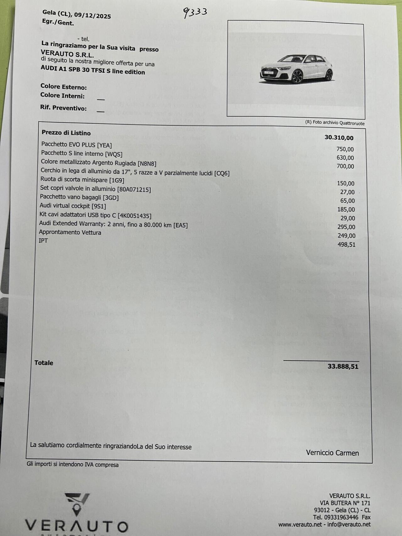 Audi A1 Spb 30 SLine possibilità noleggio no scoring - SUPER OFFERTA T-STOCK