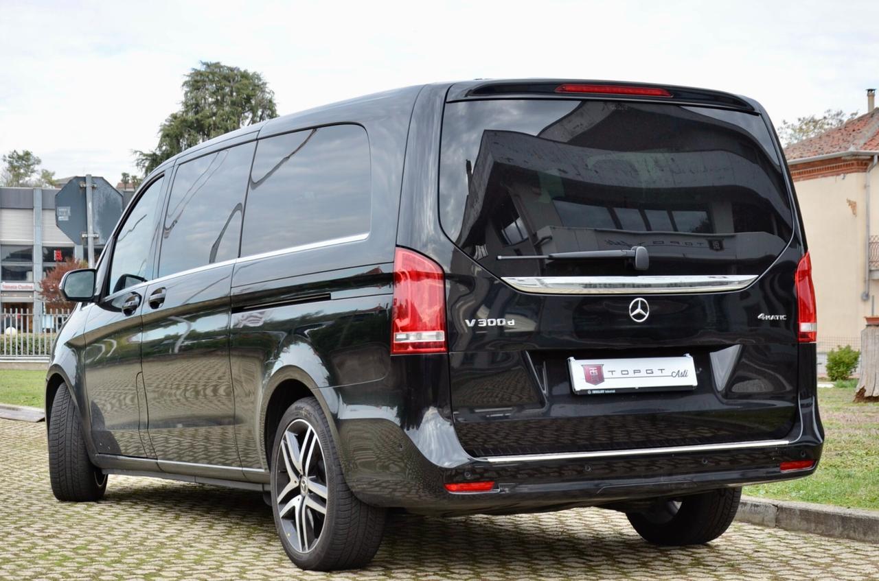 MERCEDES-BENZ V EXTRALONG 300d PREMIUM 4MATIC 237cv AUTO, 7 POSTI, PREZZO IVA ESCLUSA, UNICO UTILIZZATORE, UFF ITALIANA, SERVICE MERCEDES, BURMESTER, RETRO 360°, PORTE ELETTRICHE, PERMUTE