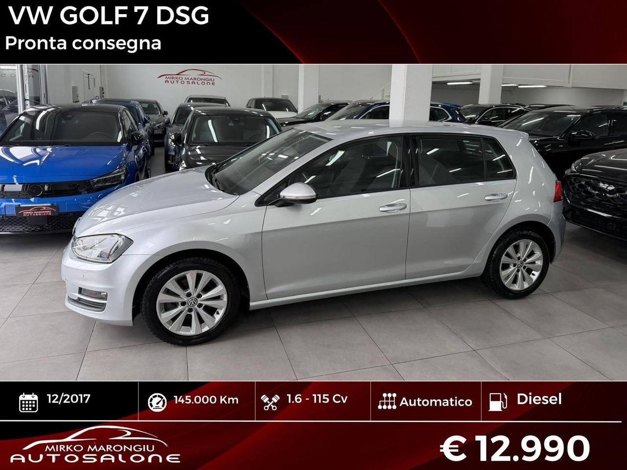 VW GOLF 7 1.6 TDI 115CV DSG 5p. FINANZIABILE