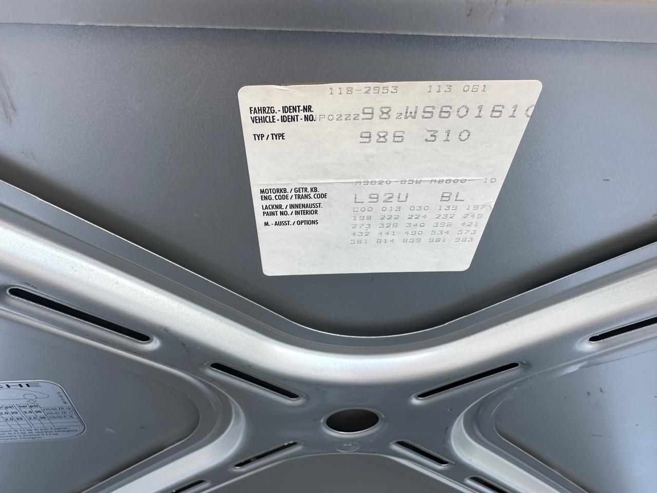 PORSCHE BOXTER 2.5 - 986 - STORICA
