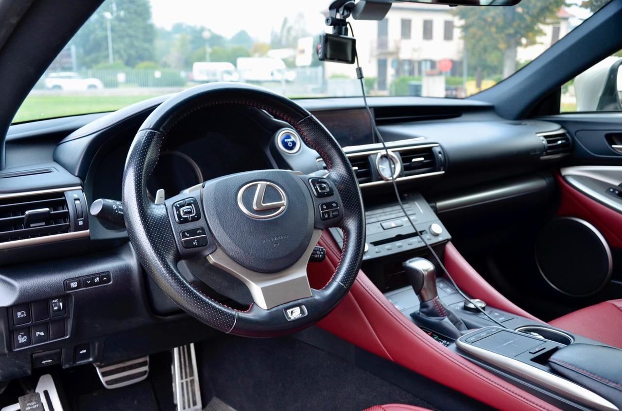 Lexus RC 300h Hybrid F Sport 181cv, TUTTI SERVICE UFF, UFF ITALIANA, EURO 6D, NAVI, PERMUTE