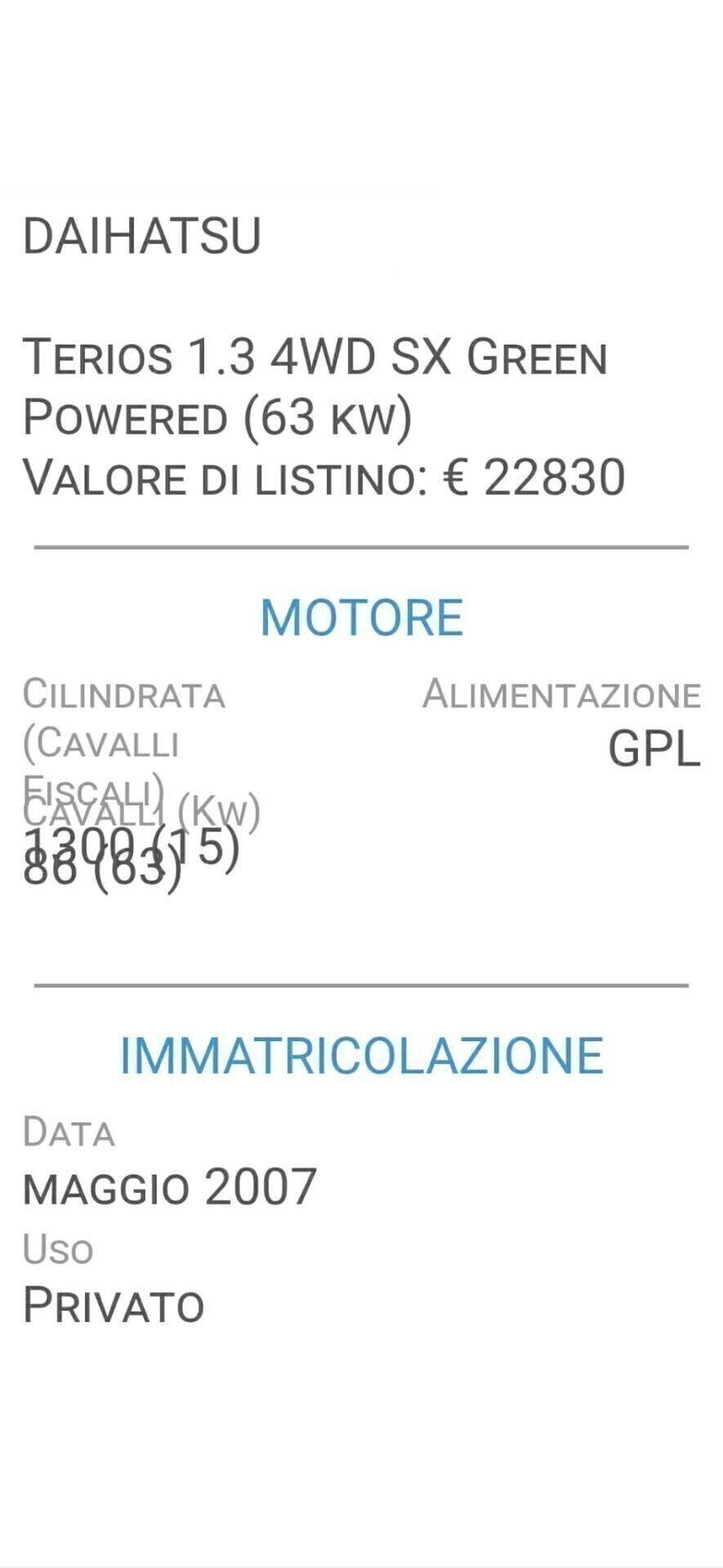Daihatsu Terios 1300-4X4 GPL-UNICA PROP-3 REVISION