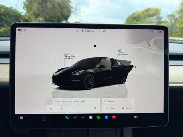 TESLA Model 3 PERFORMANCE NAVI+PELLE+PINZE ROSSE+SPOILER