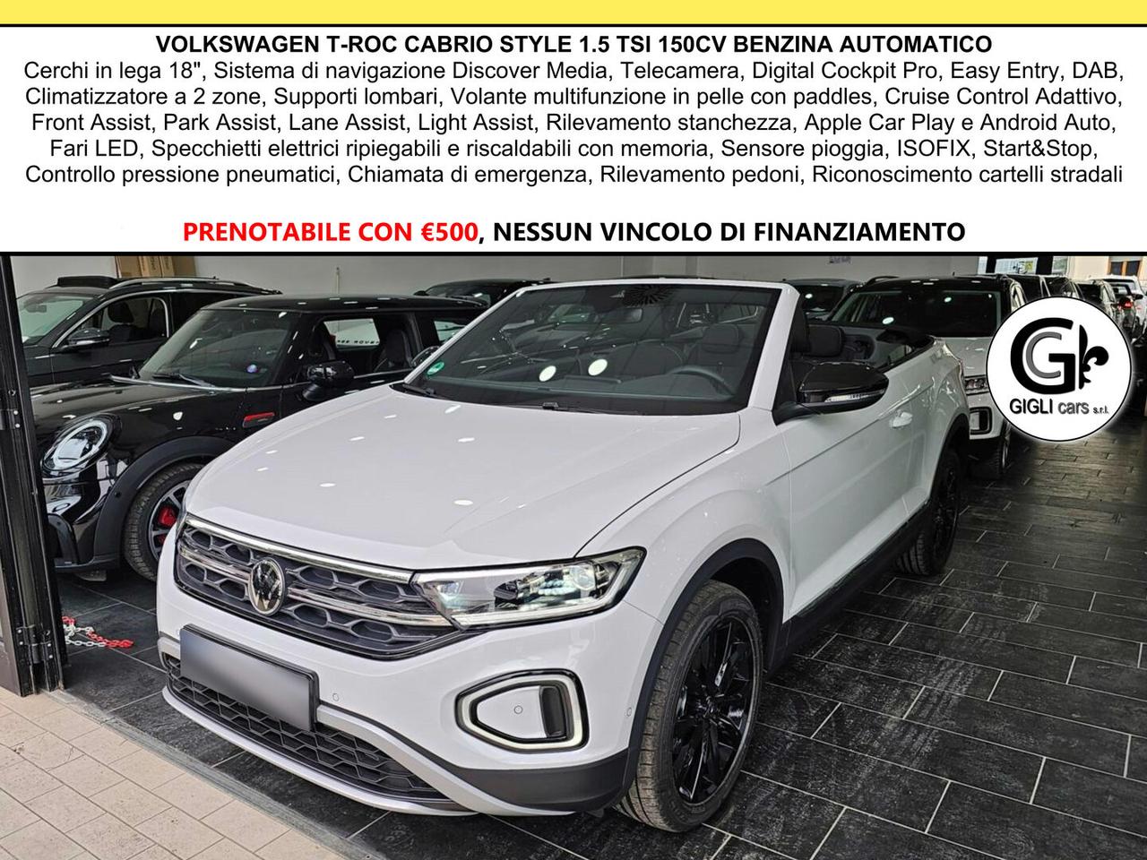 Volkswagen T-Roc Cabrio Style Camera C.18" Led PDC Navi Cruise