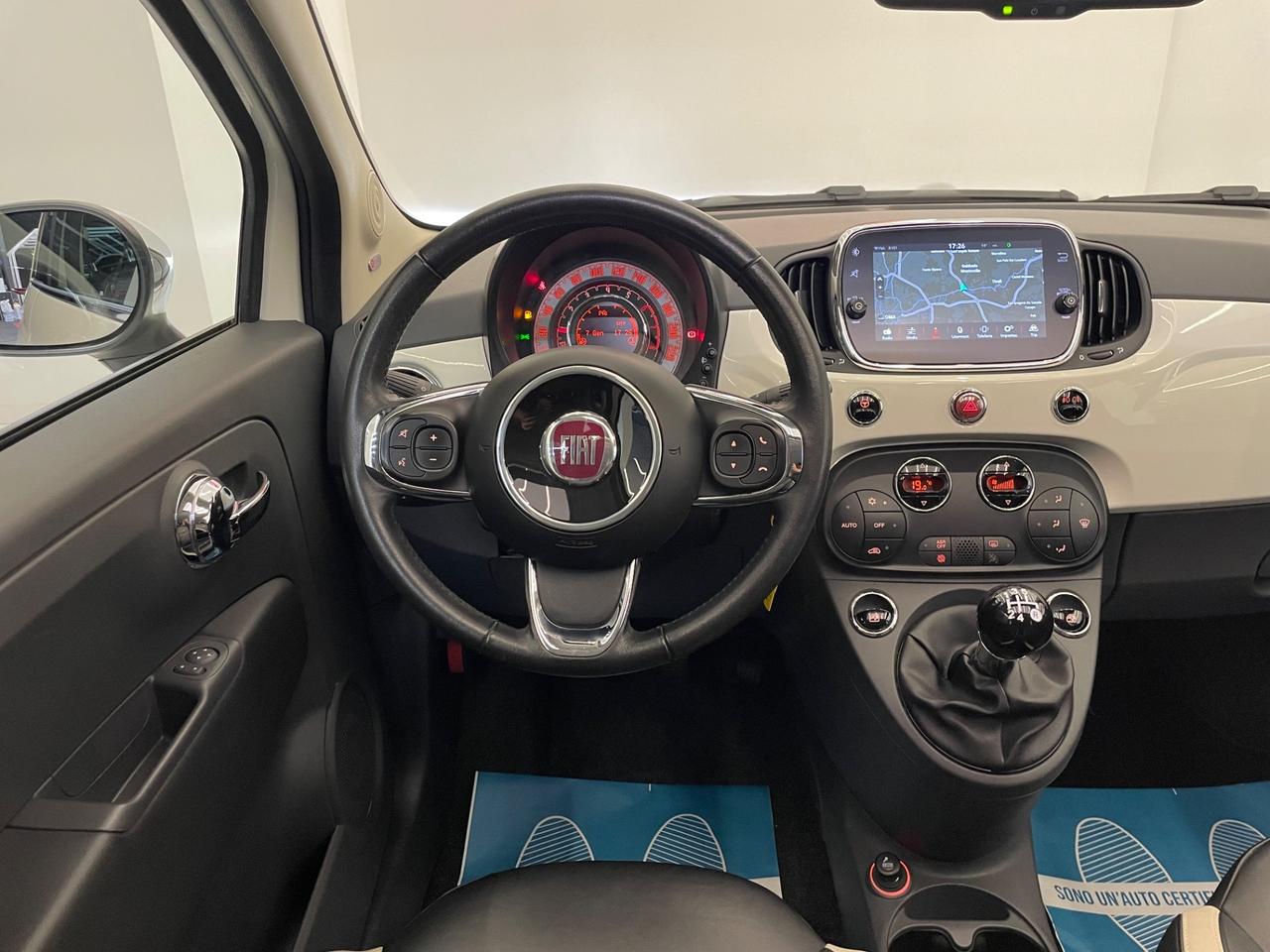 Fiat 500 1.2 Lounge 69CV*Tetto*Pelle*Navi