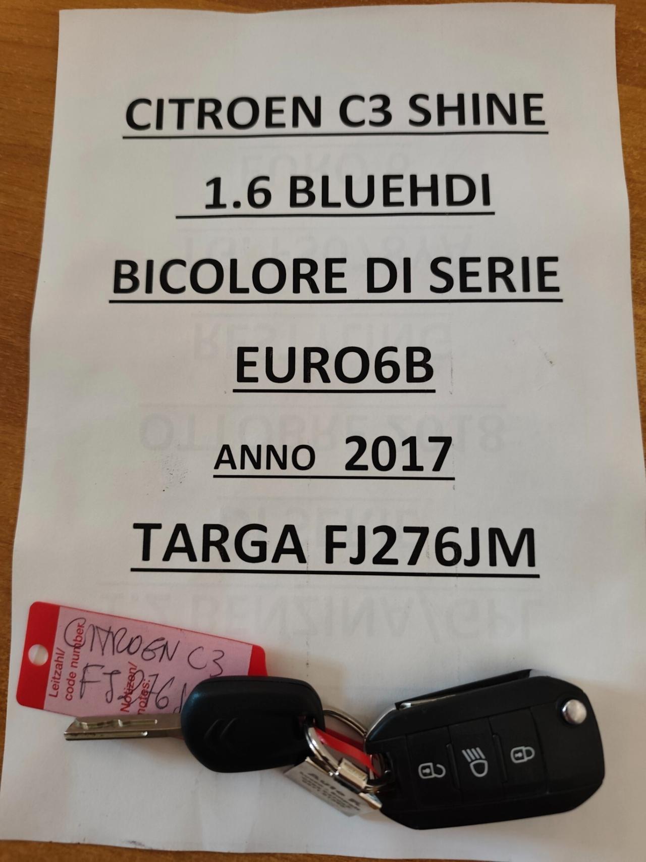 Citroen C3 1.6 BlueHDi 75 Shine Bicolore