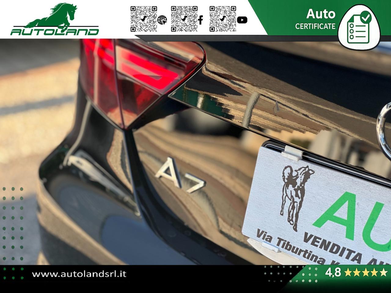 Audi A7 Sportback 3.0 tdi quattro 272cv S-Line ACC - 20" - Frecce Dinamiche