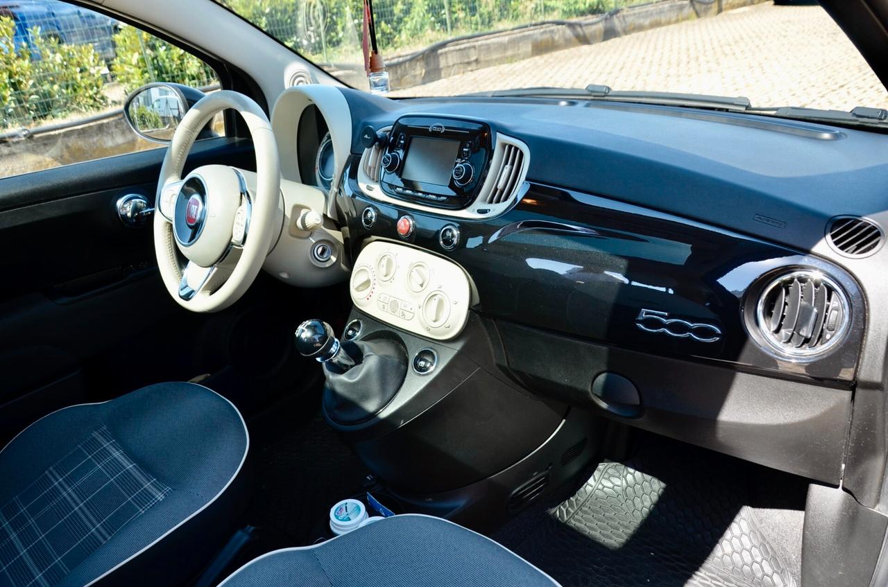 FIAT 500 1.2 LOUNGE 69cv MANUALE, UFF ITALIANA, SERVICE DIMOSTRABILI, TETTO, BLUETOOTH, PERMUTE