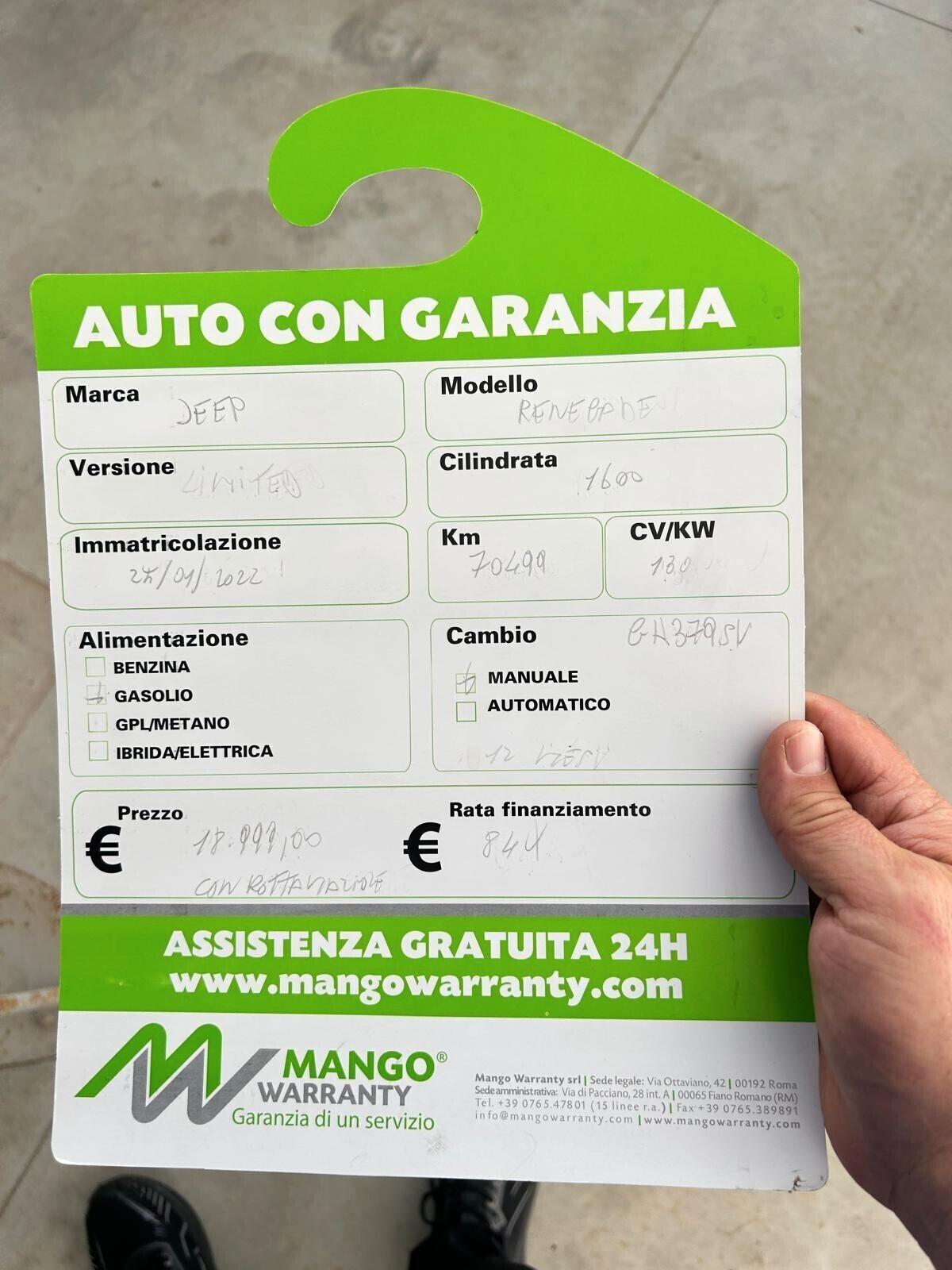 Jeep Renegade 1.6 Mjt 130 CV Limited