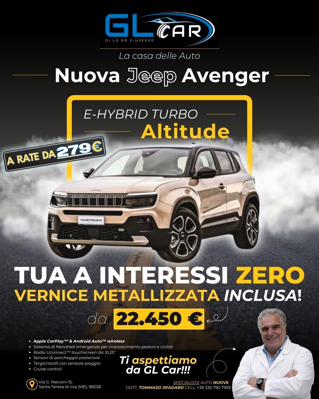 Jeep Avenger 1.2 100cv NUOVA-TASSO 0 DA 22450€