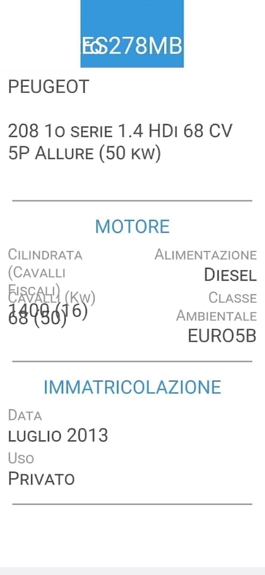 PEUGEOT 208 1,4 HDI-UNICA PROPRIETAR-4 REVISIONI
