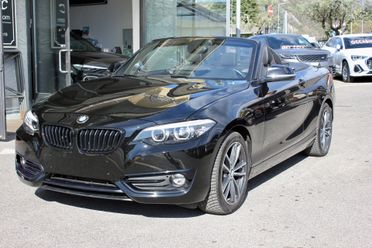 BMW 218i Cabrio Sportline – 136CV – NAVY PRO – PELLE NAPPA – TAGLIANDATA