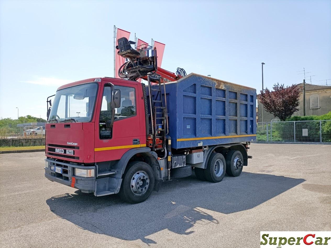 IVECO EUROCARGO 150E23 ribaltabile posteriore, gru/caricatore,rotore e polipo
