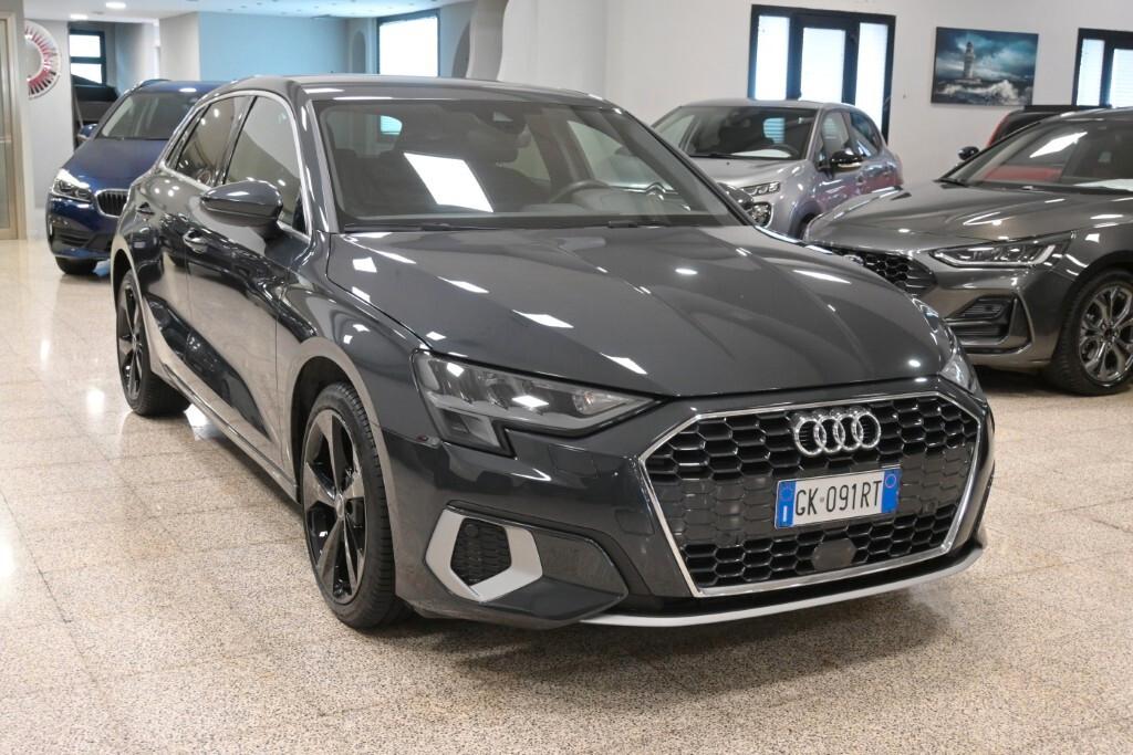 AUDI A3 SPORTBACK 35 TDI 150CV S-TRONIC BUSINESS ADVANCED ( FARI LED - VIRTUAL COCKPIT - ADAPTIVE CRUISE - CLIMA BIZONA - NAVI - MIRROR - SENSORI POST. - TELECAMERA POST. - CERCHI 18 )