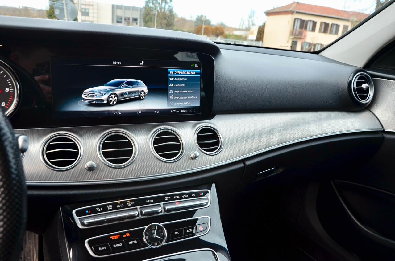 MERCEDES-BENZ SW E 220d SPORT 194cv AUTO, UFF ITALIANA, SERVICE MERCEDES, FULL LED, RETROCAMERA, PERMUTE