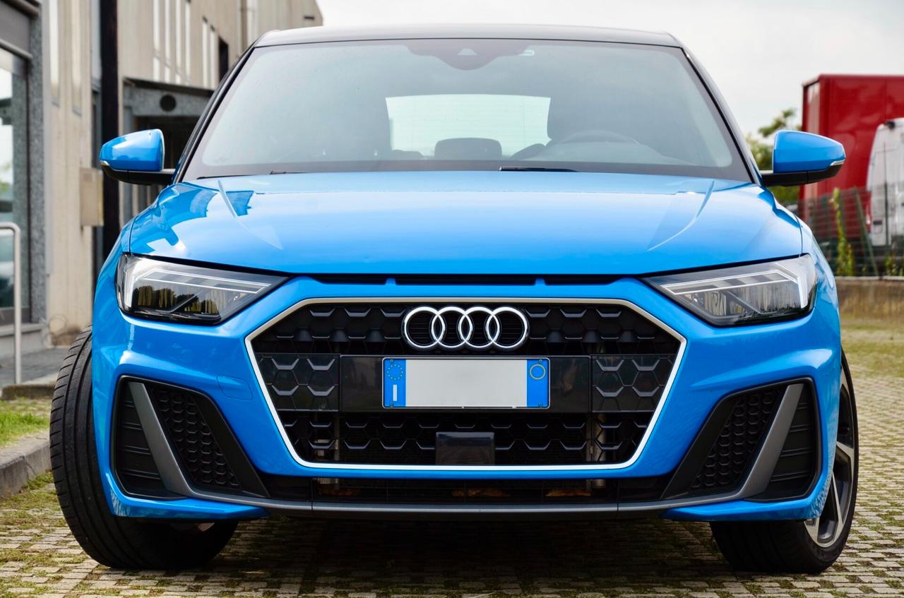 AUDI A1 SPB 30 1.0 TFSI S-LINE INT+EXT 116cv S-TRONIC, UFF ITALIANA, SERVICE CON FATTURE, EURO 6D, APPLE ANDROID, FARI LED, 18", PERMUTE