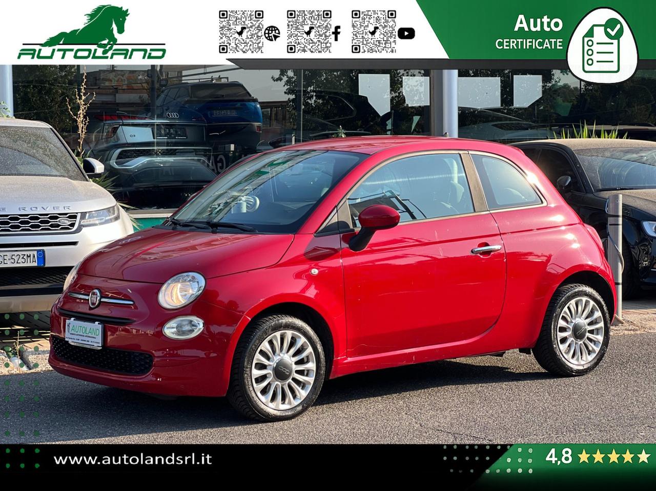 Fiat 500 1.2 69cv my19 Ok Neopatentati - Sensori di Parcheggio - Cruise Control - Uconnect 5"