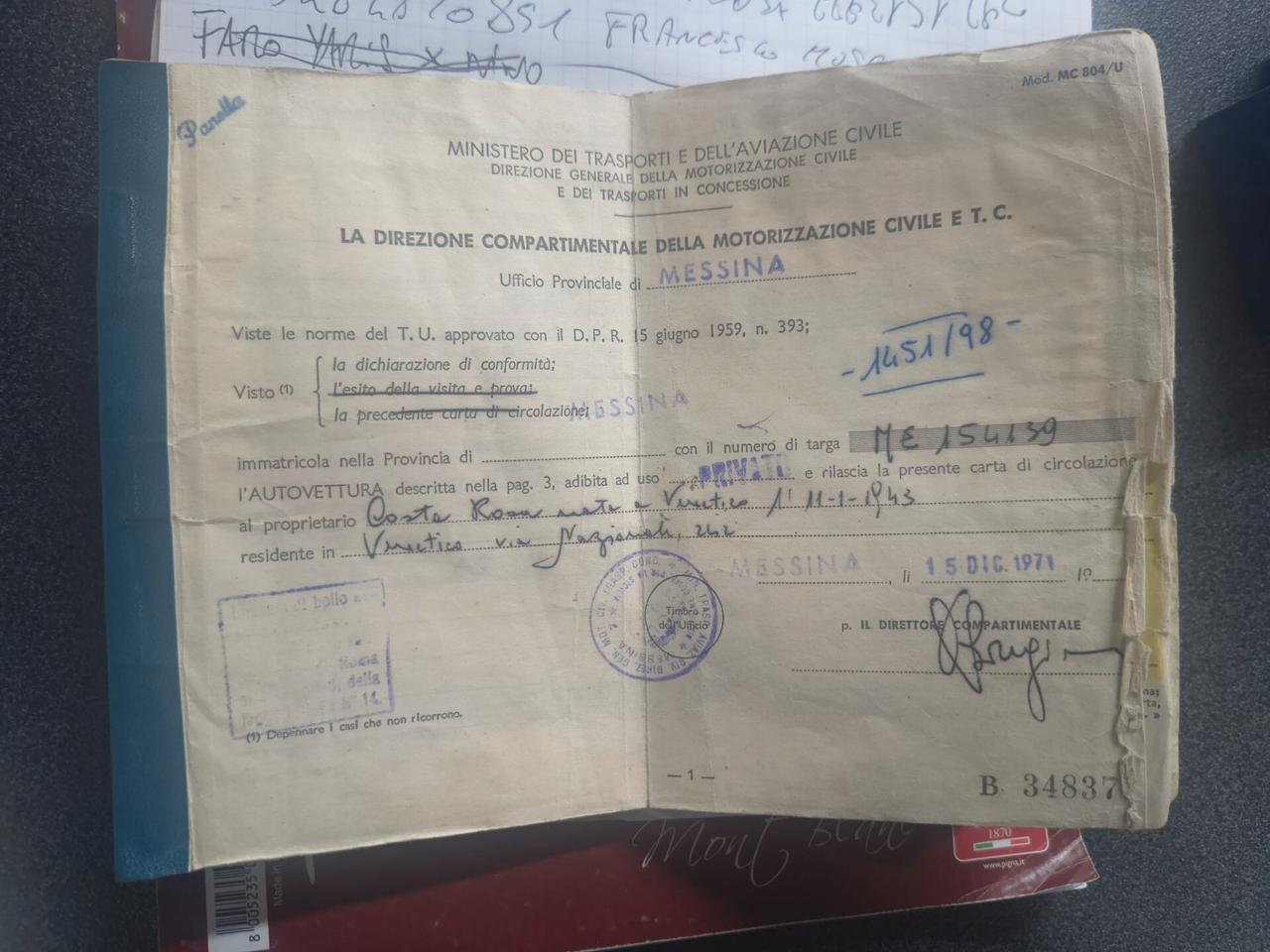 Fiat 500 l DA RESTAURARE