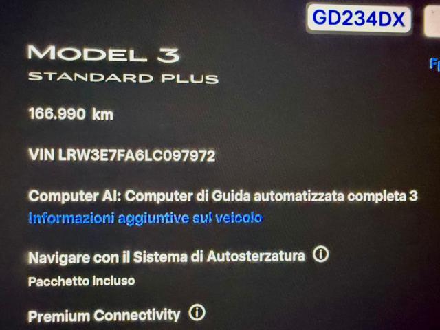 TESLA Model 3 STANDARD RWD PERFETTA