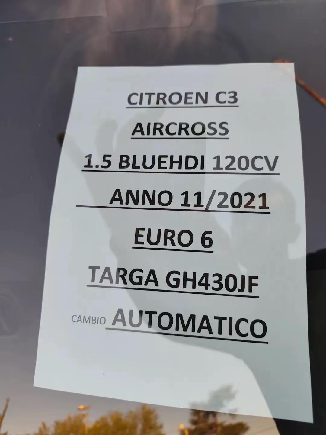 Citroen C3 Aircross 1.5 bluehdi 120 cv shine cambio automatico