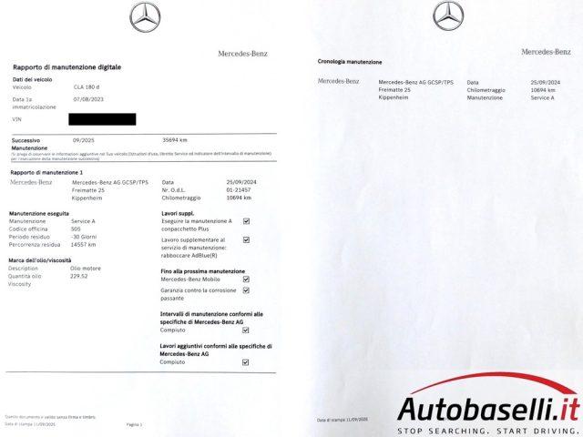 MERCEDES-BENZ CLA 180 d Automatic Shooting Brake AMG Line Advanced Plus