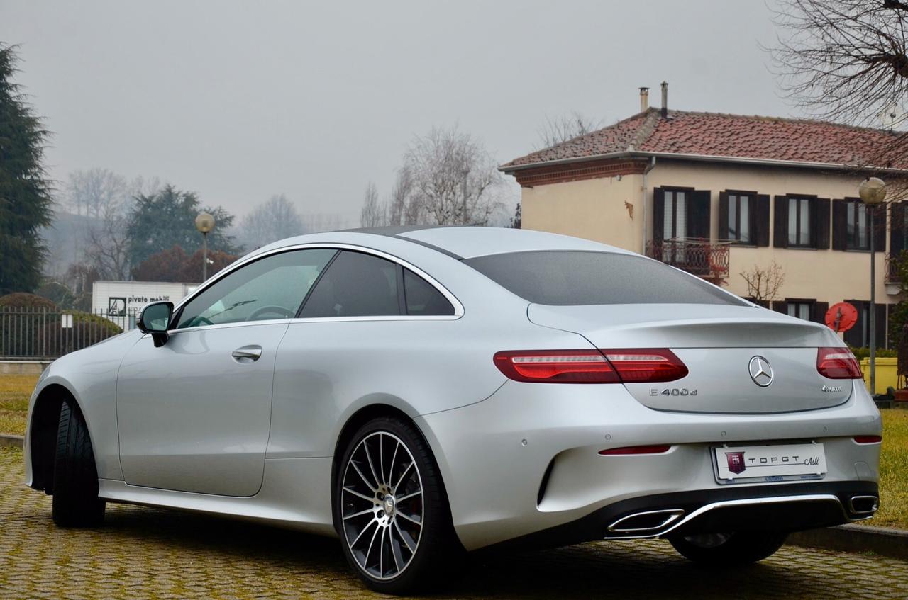 MERCEDES-BENZ E 400 COUPE' AMG LINE 4MATIC 340cv AUTO, TUTTI SERVICE UFF MERCEDES, UFF ITALIANA, EURO 6D-TEMP, TETTO, HI-FI BURMESTER, PERMUTE