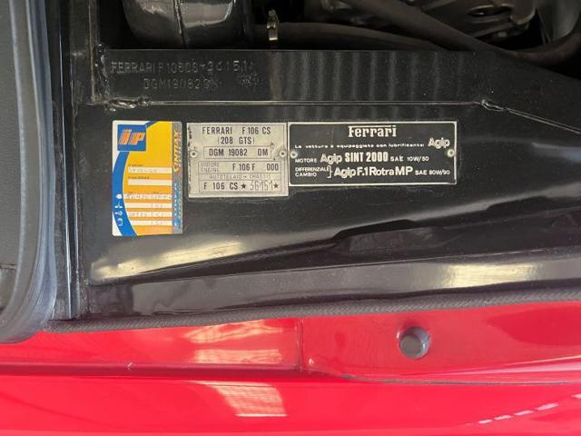 FERRARI 208 GTS Carburatori ASI ORO
