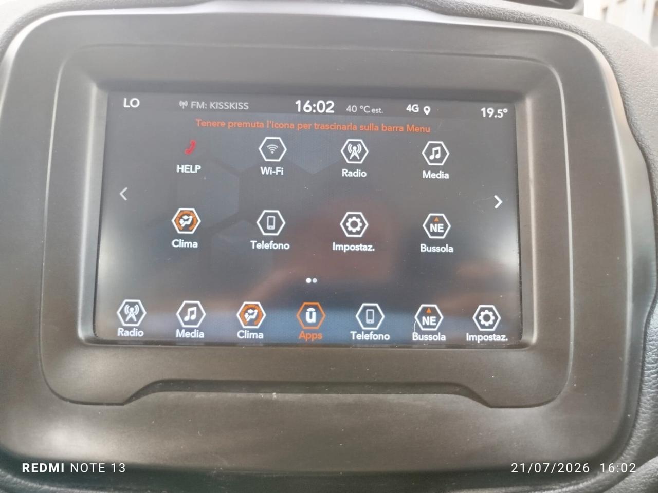 RENEGADE 1.6 Mjt 130 CV Limited *PREZZO VERO* UNIPRO-CRONO TAGLIANDI
