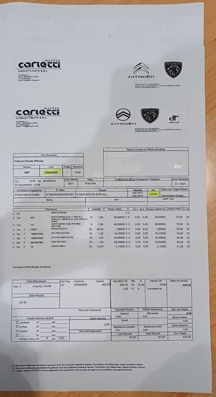 Peugeot 3008 1.6 120cv EAT6 Allure 1°PROP-GARANZIA