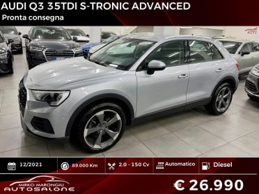 Audi Q3 35 TDI S tronic Advanced FINANZIABILE