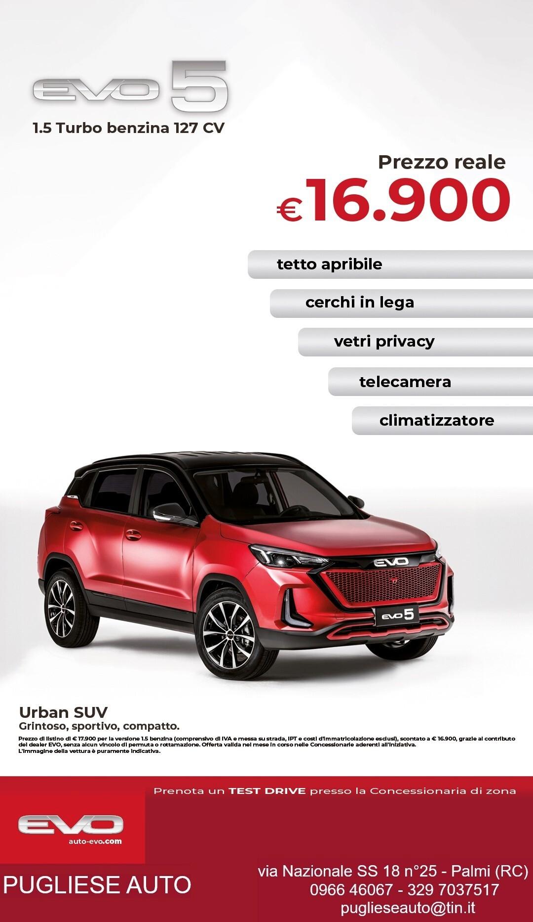 EVO 5 1.5 Turbo bi-fuel (IN PROMOZIONE FINO AL 30/06/2025)