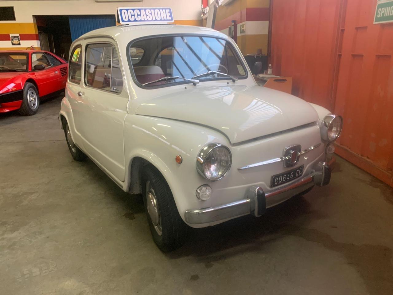 Fiat 600 D fanalone asi targhe nere conservato-riverniciata