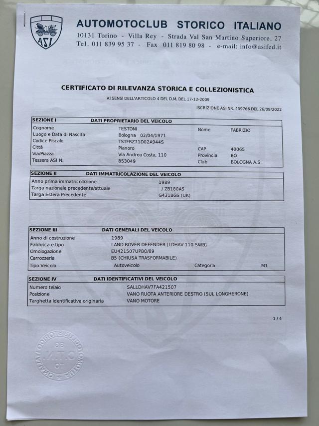LAND ROVER Defender 3.5 V8 *FULL RESTAURATO,LEGGERE DESCRIZIONE*