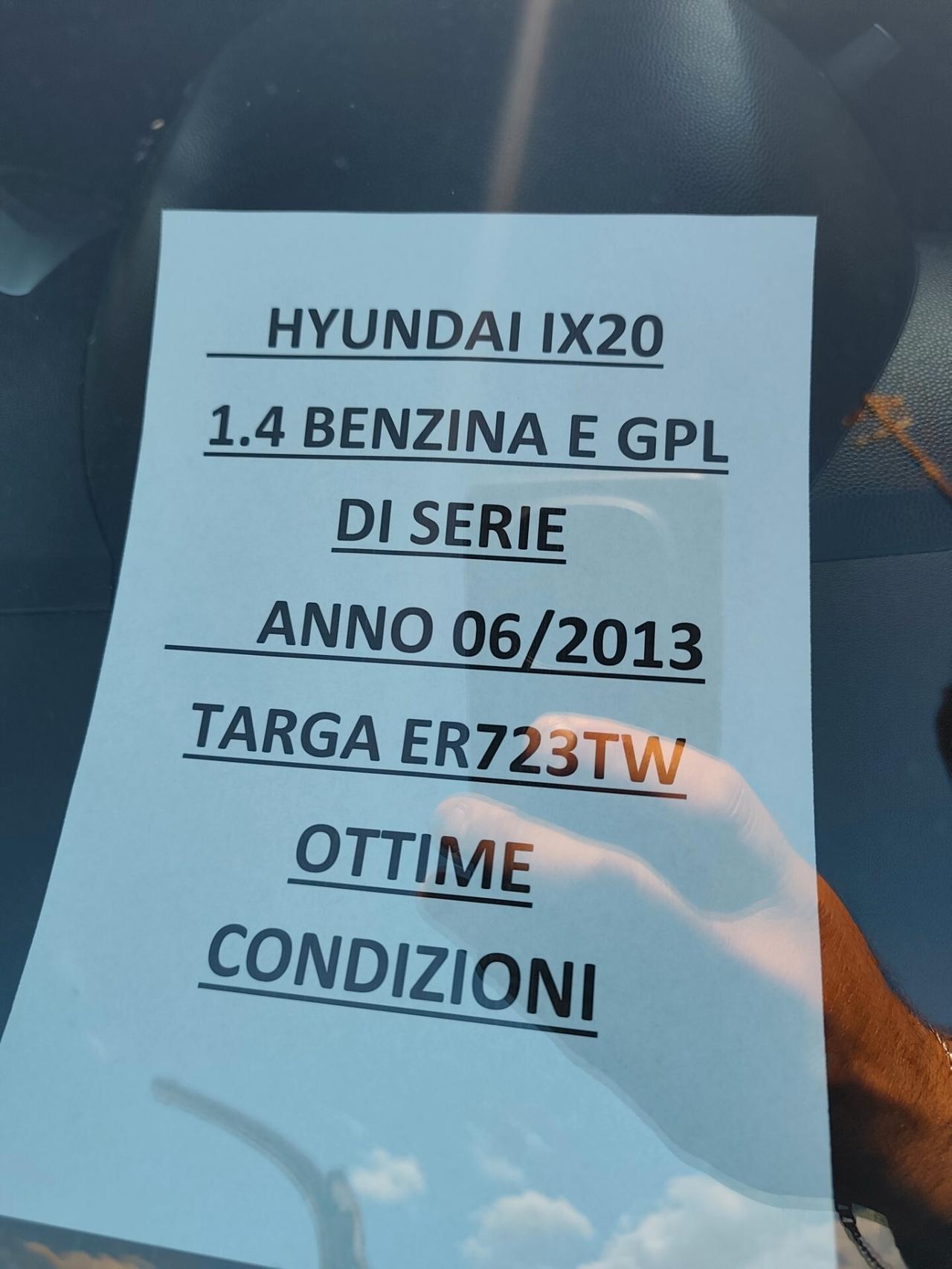 Hyundai iX20 1.4 BENZINA E GPL DI SERIE