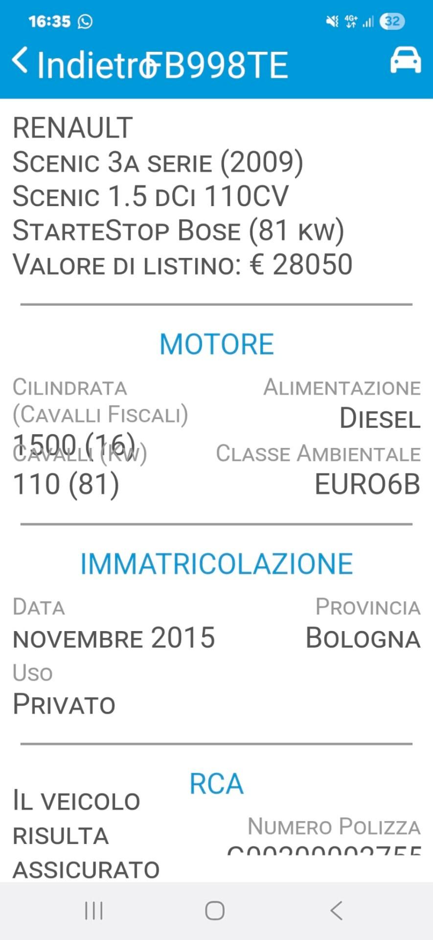Renault Scénic 1.5 dCi 110CV ganciotraino perfetta e garantita