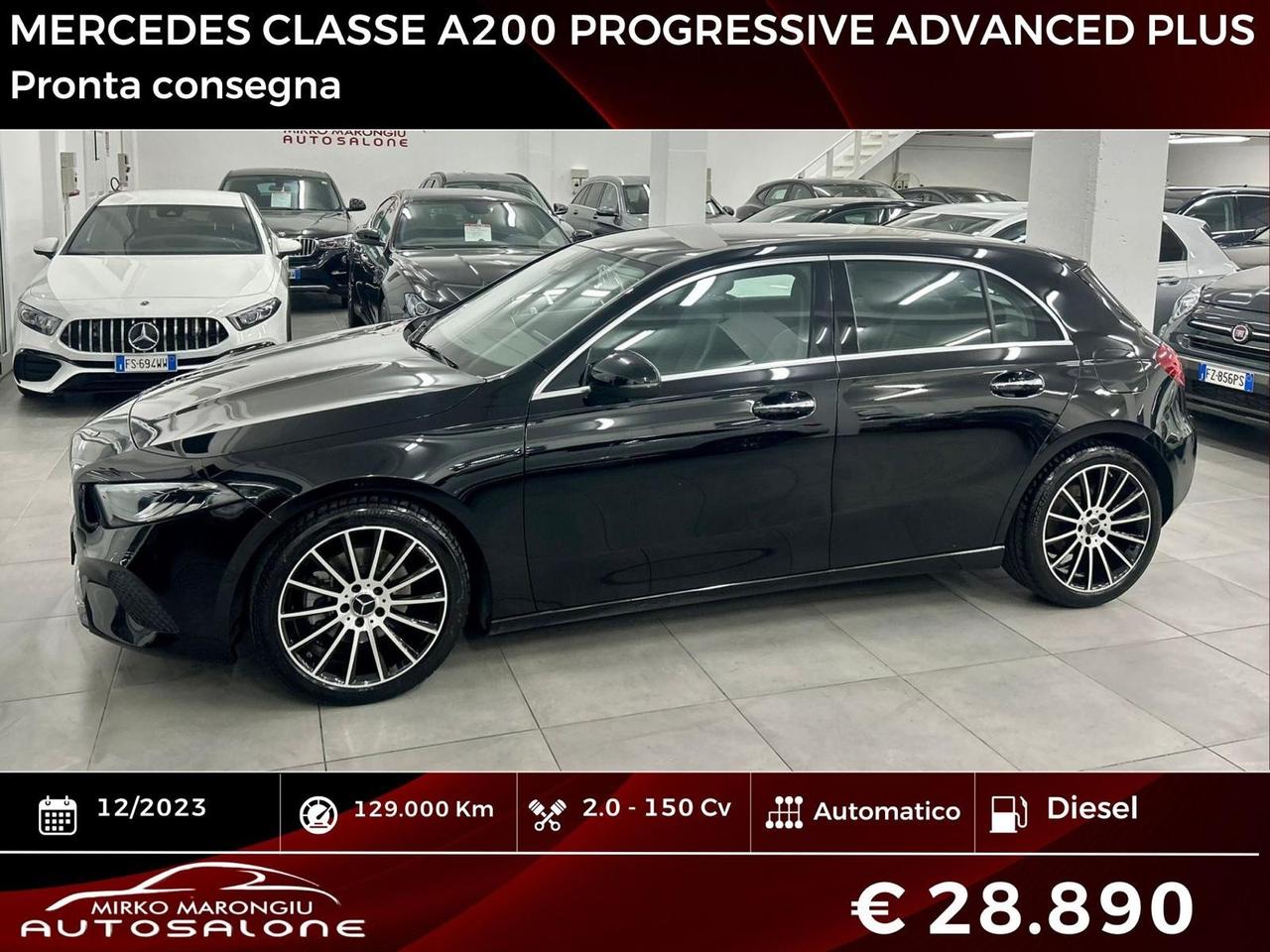 Mercedes classe A 200 d Automatic Plus FINANZIABILE