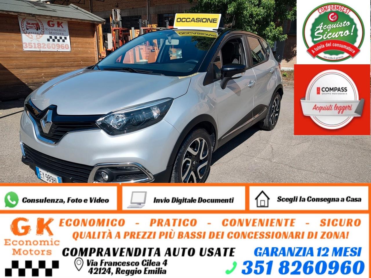 Renault Captur 0.9 TCe 12V 90 CV Start&Stop Live, VEICOLO EURO 5B, OK NEOPATENTATI, GARANZIA L.12 MESI