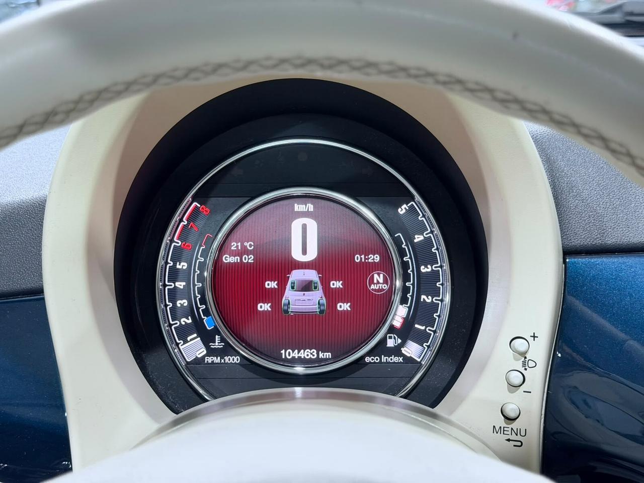 FIAT 500 AUTOMATICA 99.000km TETTO PANORAMICO