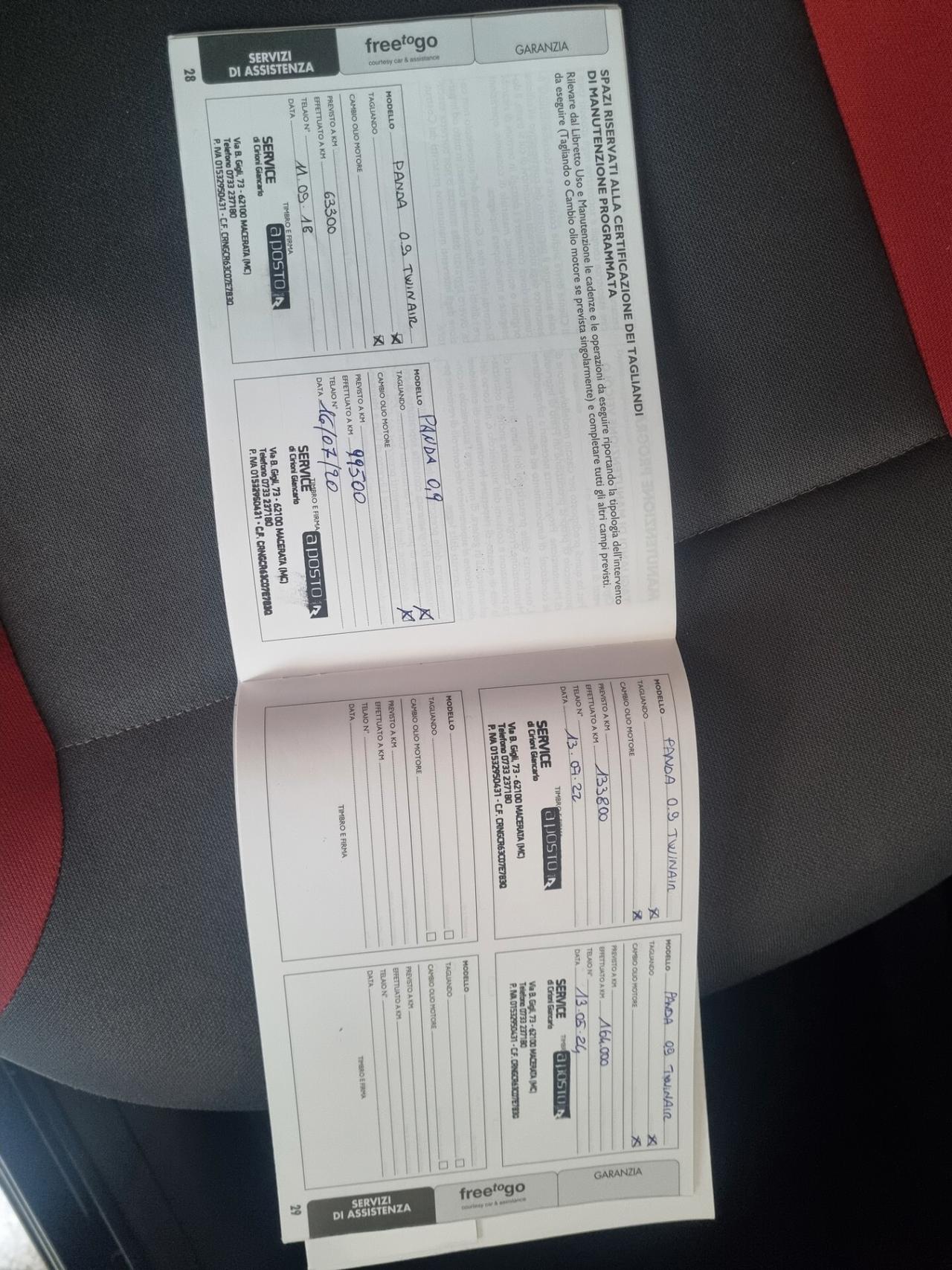 Fiat Panda 0.9 TwinAir Turbo Natural Power Young TAGLIANDATA