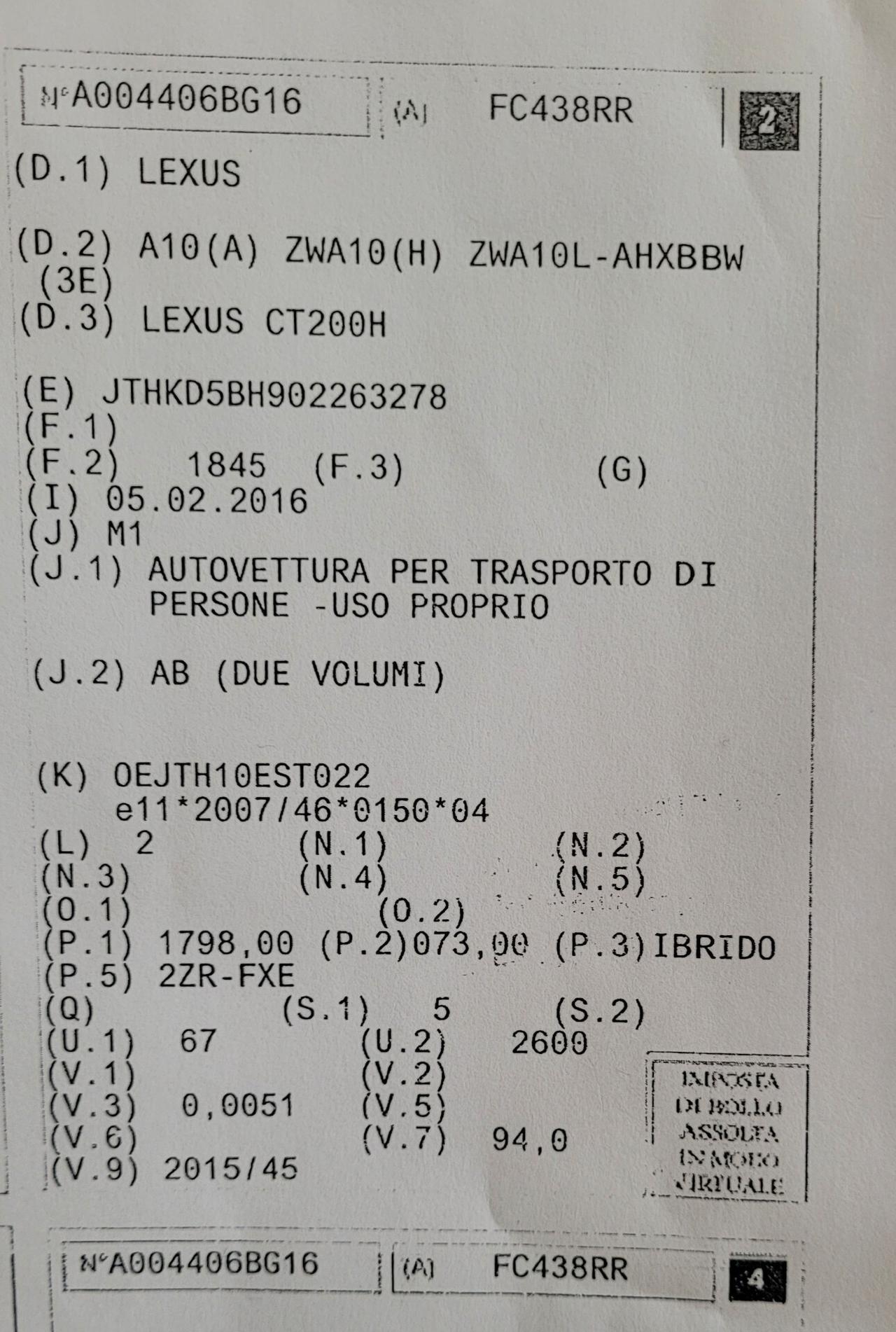 Lexus CT 200h Hybrid Executive