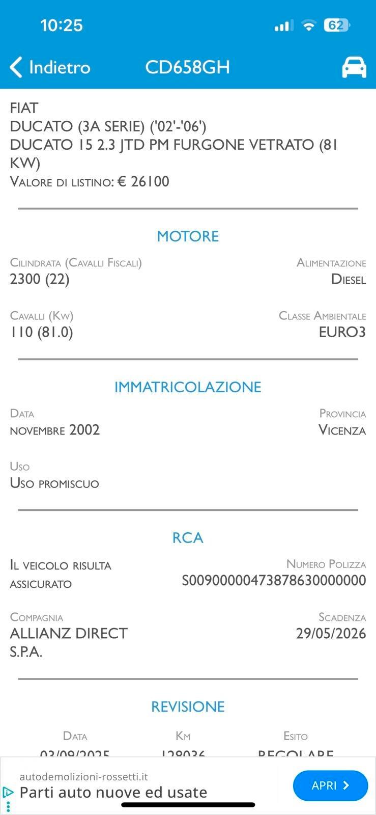 FIAT DUCATO PASSO CORTO 127.000 KM !!!