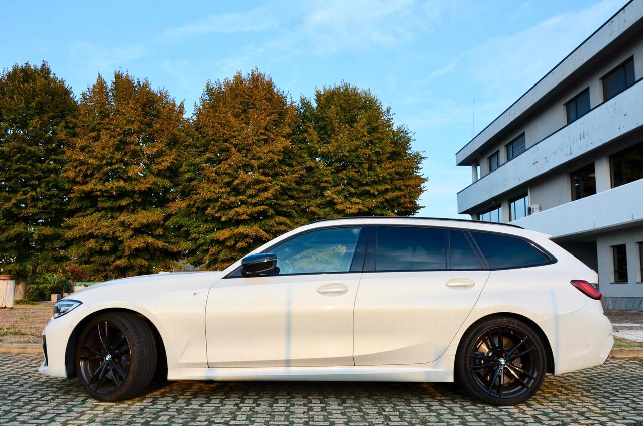 BMW 330d TOURING XDRIVE MSPORT 265cv AUTO, UFF ITALIANA, SERVICE BMW, EURO 6D, TETTO, HARMAN & KARDON, MBRAKES, 19″, RETRO 360°, PERMUTE