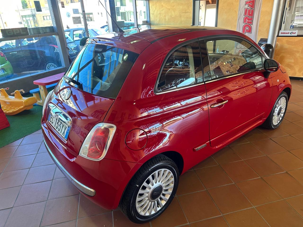 Fiat 500 1.2 Lounge tetto panoramico rossa 93.000km