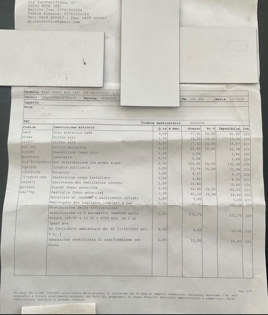 Fiat Punto Evo 1.2 5 porte Dynamic UNICO SPORT